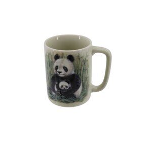 Otagiri Panda Bear bamboo Mug Japan Vintage 93693